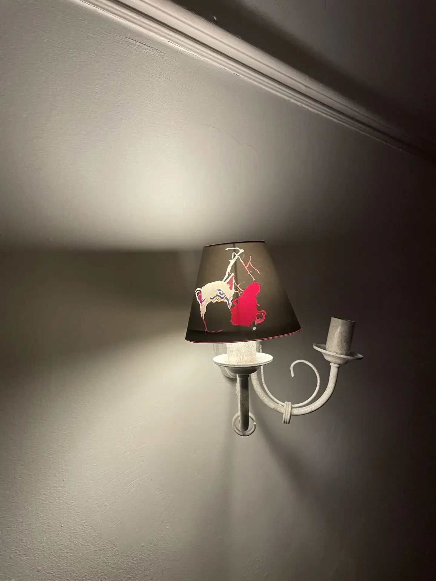 Mounted black lampshade